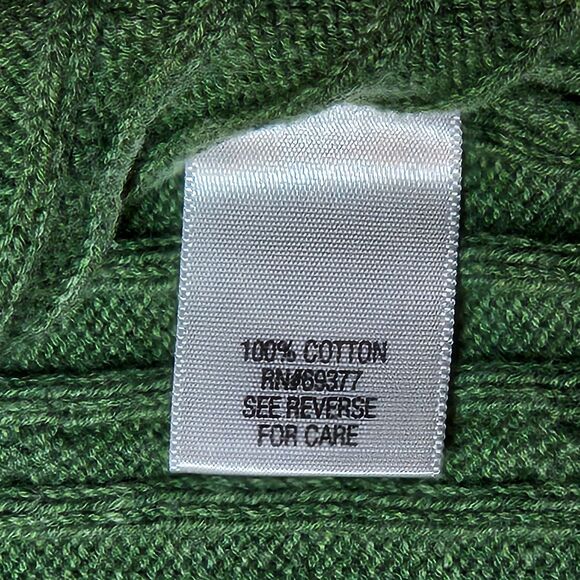 Croft & Barrow Womens Large XL Cardigan Sweater Sage Green 1/4 Button V Neck Rib - Picture 6 of 10